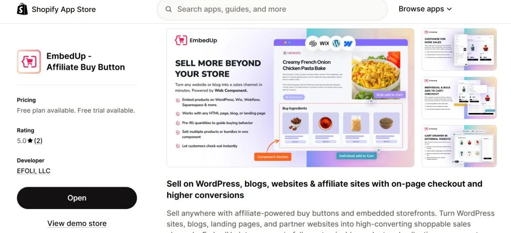 best Shopify apps for fitness accessories store - embedup on shopify app store