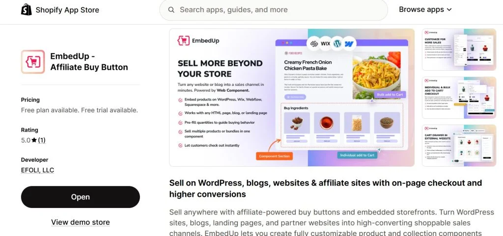 Best Shopify Apps for Makeup Stores  - embedup on shopify app store
