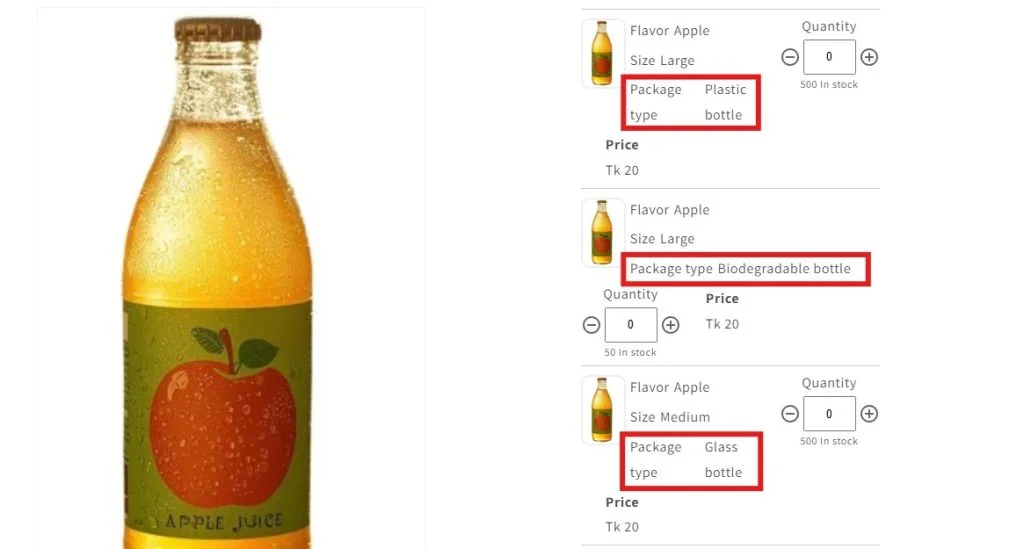 shopify bulk order apps - multivariants juice 