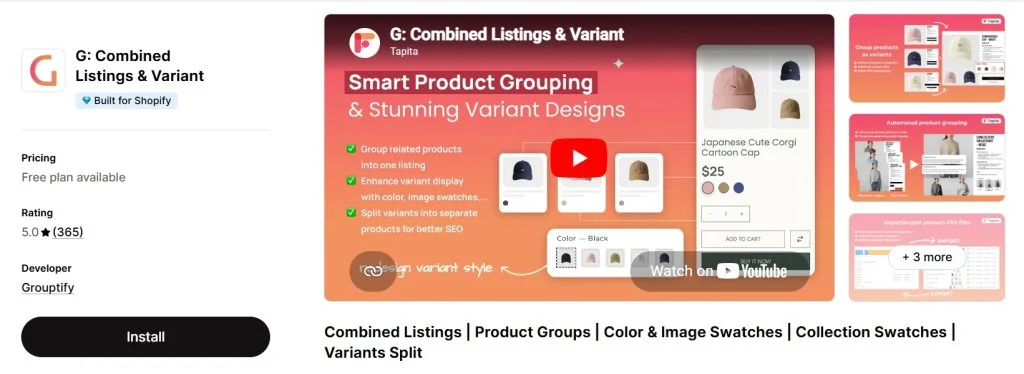 G: Combined Listings & Variant