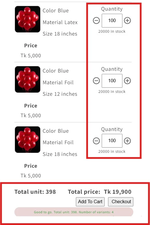 bulk balloon ordering on shopify - multivariants 7