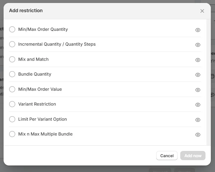b2b wholesale apps - MultiVariants restrictions
