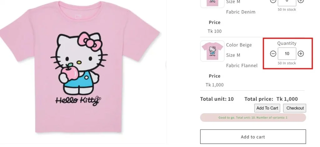 shopify minimum order quantity - Kitty item max live