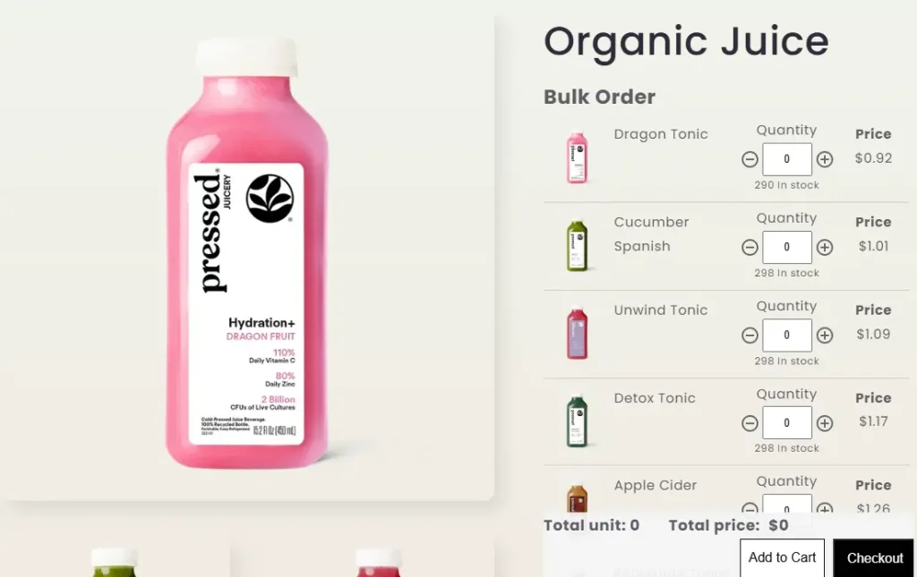 b2b supply - MultiVariants Product Page