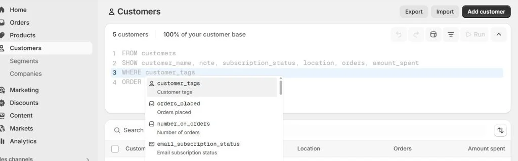 Shopify Wholesale User Permissions - Customer Tags