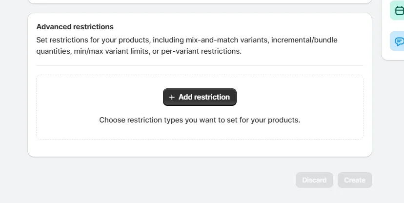 order quantity limits for product variants - MultiVariants Add Restriction