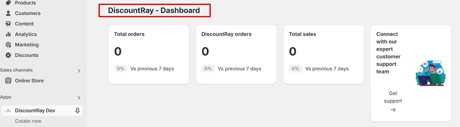 B2B Store on Shopify DiscountRay Dashboard