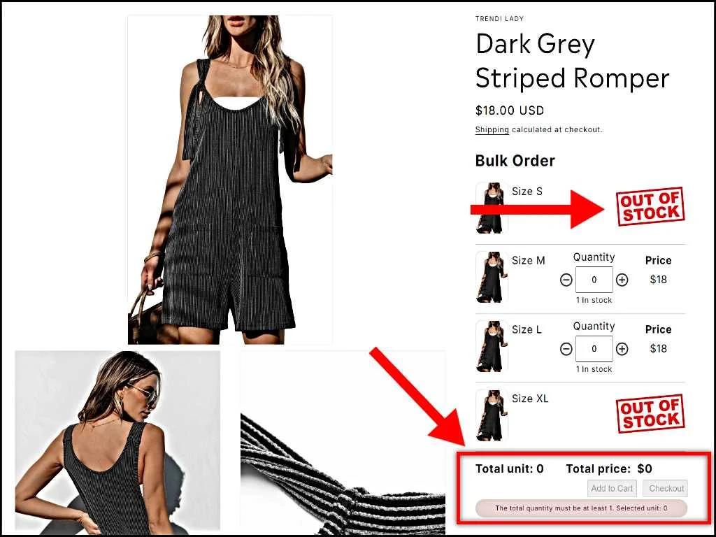 MultiVariants Bulk Order App With Minimum Order Quantity Feature To Help Customers Buy In Bulk