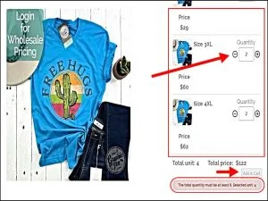 MultiVariants Bulk Order Shopify App MOQ Restriction Feature With One Click Add To Cart Button