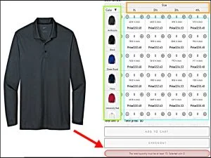 MultiVariants Bulk Order Shopify App Multiple Variant Option Custom Variant Display With MOQ Feature