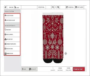 Personalize socks with InkyBay- Product Personalizer