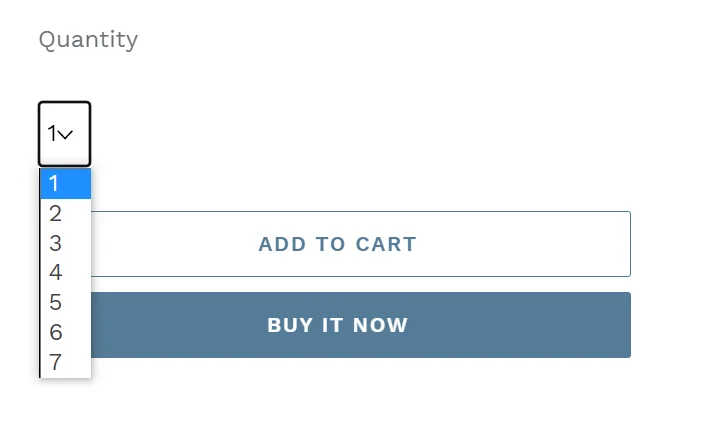 Quantity Dropdown in Debut Theme