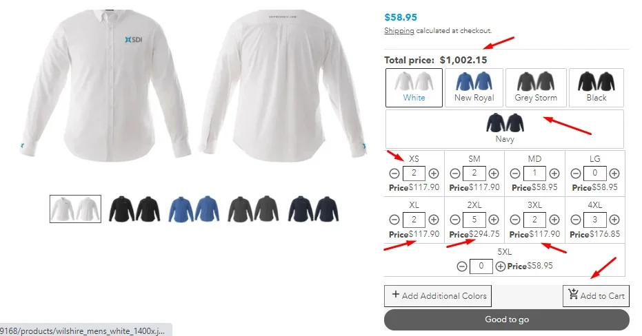 How Variants Grid:Matrix Layout Works Price Display
