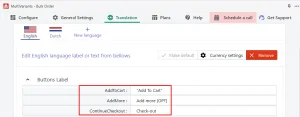 Customize language text