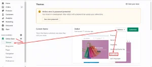 Shopify theme edit code