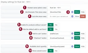 Multivarints Settings