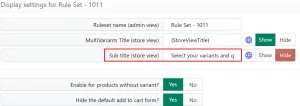Multivariants Subtitle (store view)