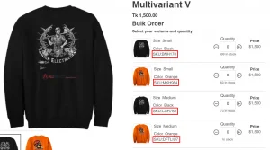 MultiVariants Custom Data in the Variant Table