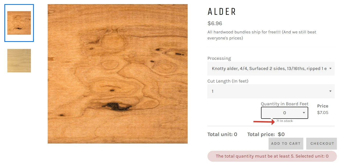 In-stock and out-of-stock badges in Shopify
