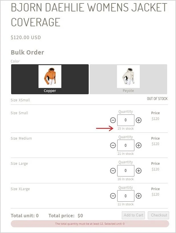 Out of stock badge - Shopify