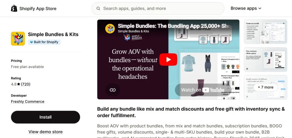 best shopify volume bundle apps - simple bundles and kits