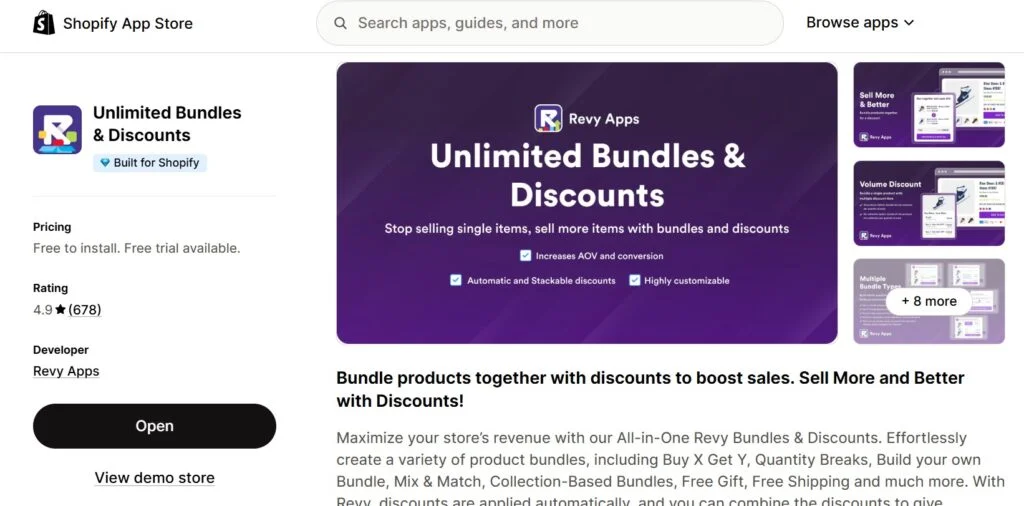 best shopify volume bundle apps - unlimited bundles and discounts