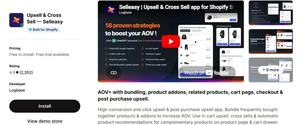 increase shopify aov with bundle apps - selleasy