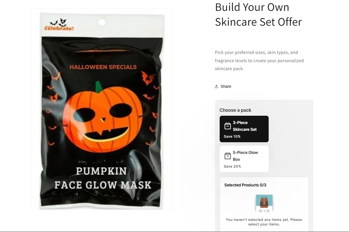 Shopify向けのおすすめパーソナライズドバンドルアプリ - Pushbundleで独自のバンドルを作成 1