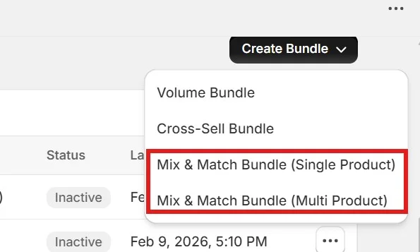 best shopify bundle apps - pushbundle mix and match