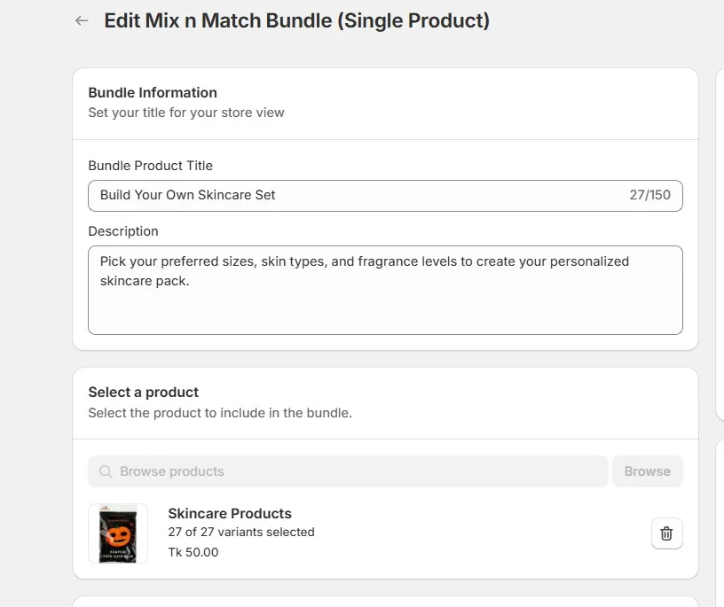 Personalized Shopping - PushBundle basic info and products