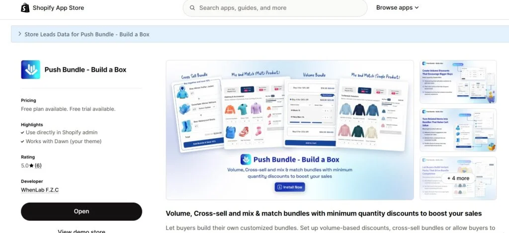 Weihnachts-Geschenkpakete – PushBundle Shopify App Store