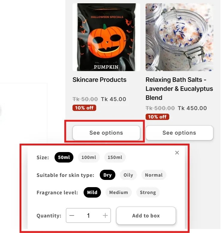Weihnachtsgeschenkpakete – PushBundle-Varianten