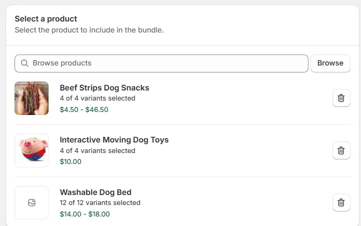 Select products