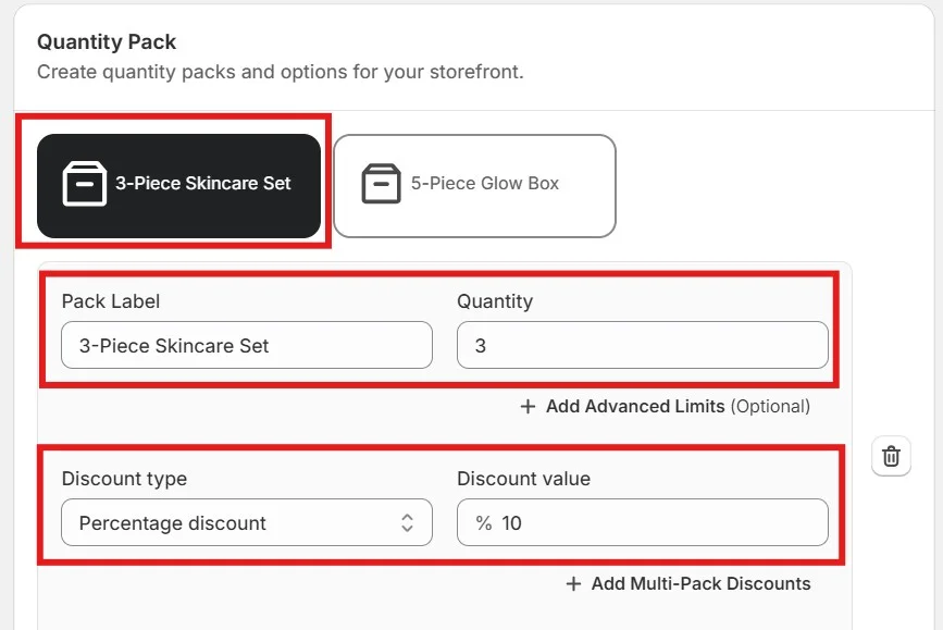 Cómo iniciar un negocio de cajas de suscripción con Shopify: paquete de 3 unidades de Pushbundle