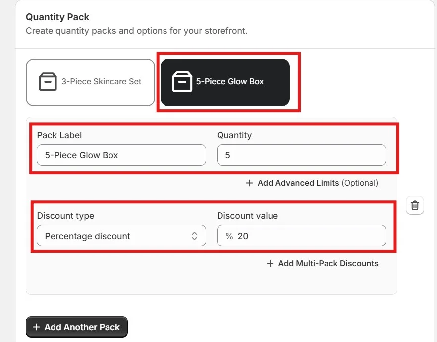 Cómo iniciar un negocio de cajas de suscripción con Shopify: paquete de 5 unidades de Pushbundle