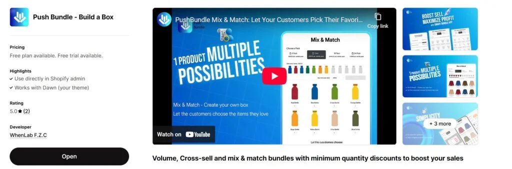 Création de groupes de produits dynamiques sur Shopify - Pushbundle sur Shopify