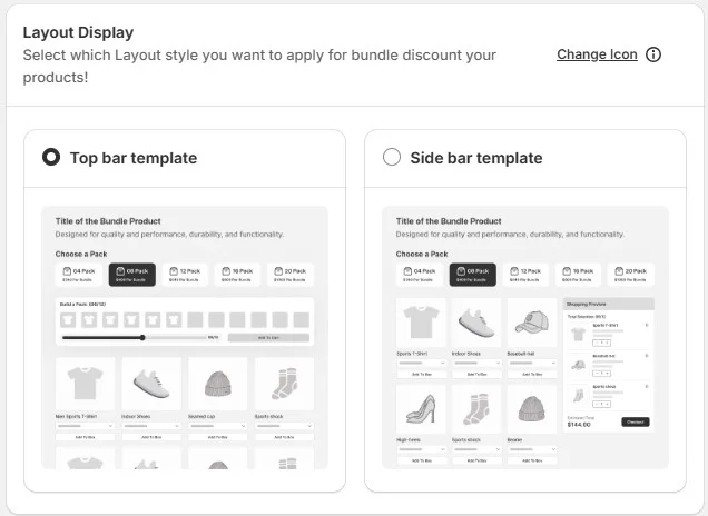 select which layout style you want