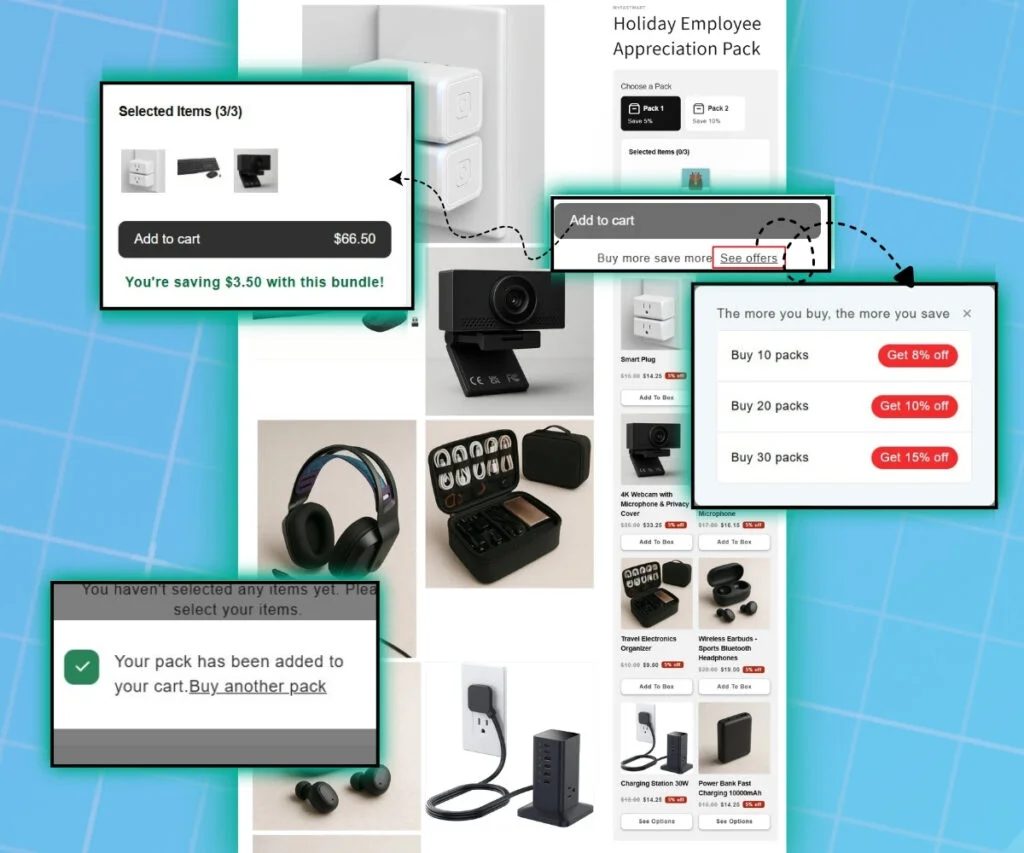 Corporate gifting storefront