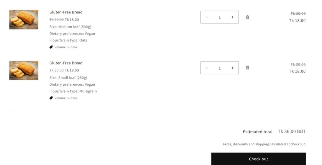 Entrega de panadería sin gluten - Pago con PushBundle
