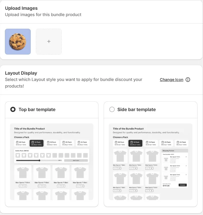 immagini personalizzate e visualizzazione del layout