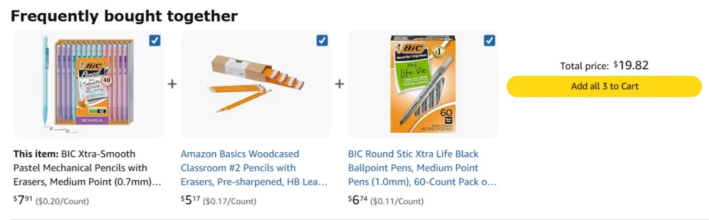 Product bundling - frequently bought together